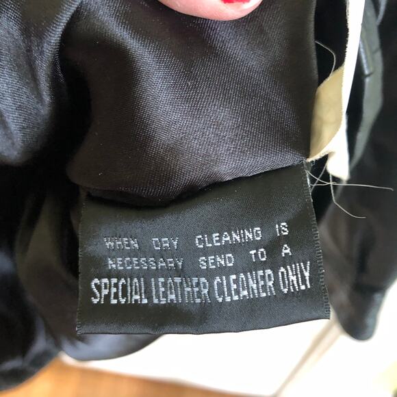 Vintage Womens Wilson Black Leather Coat Removable Faux Fur Collar XL Mid Length - Picture 9 of 13